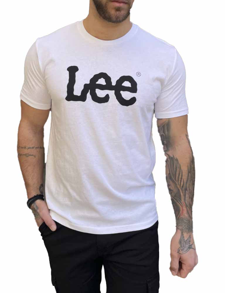 Lee Wobbly Logo Tee ανδρικό μπλουζάκι λευκό L65QAI12 φωτογραφία